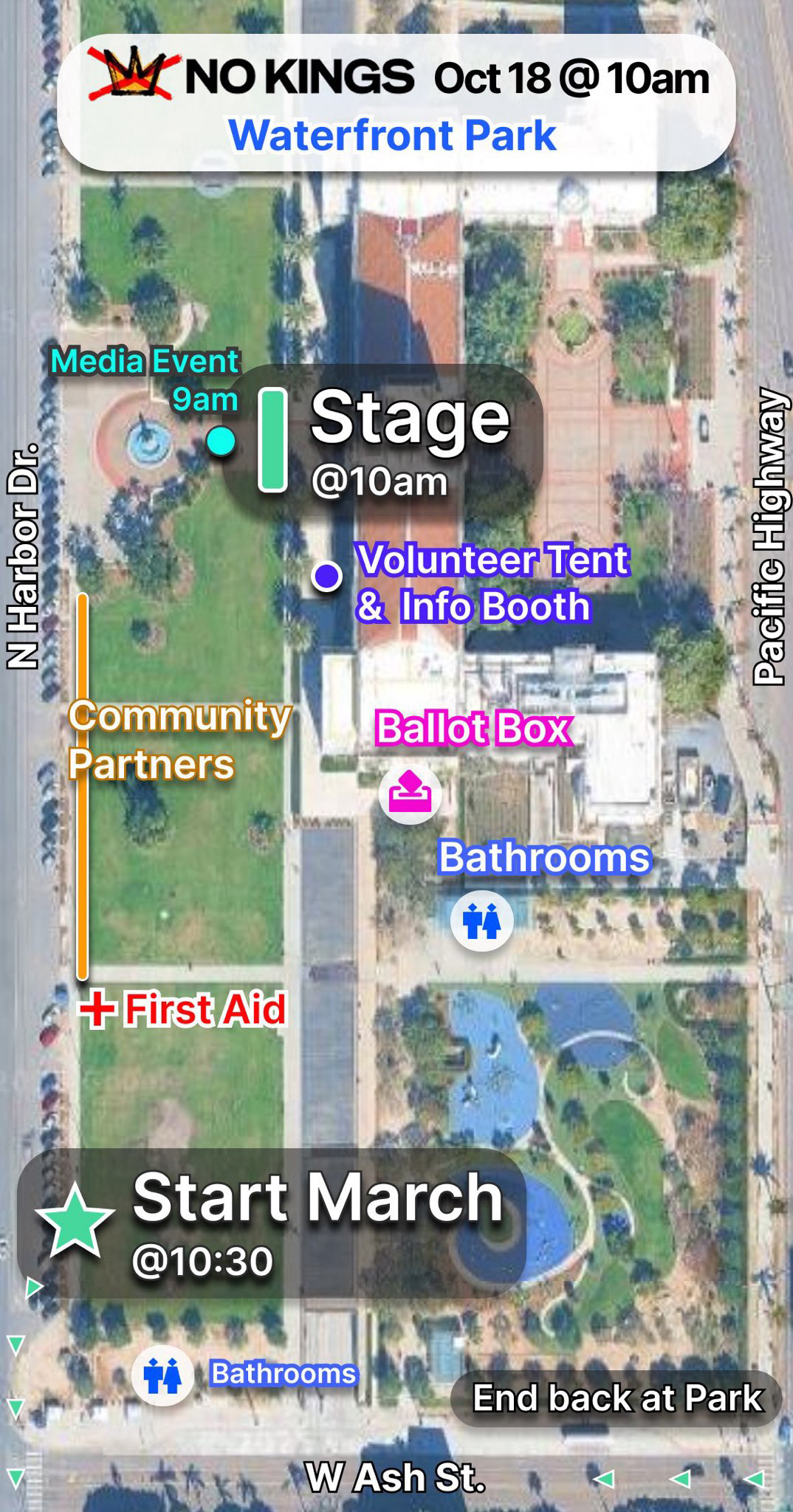 Waterfront Park Map